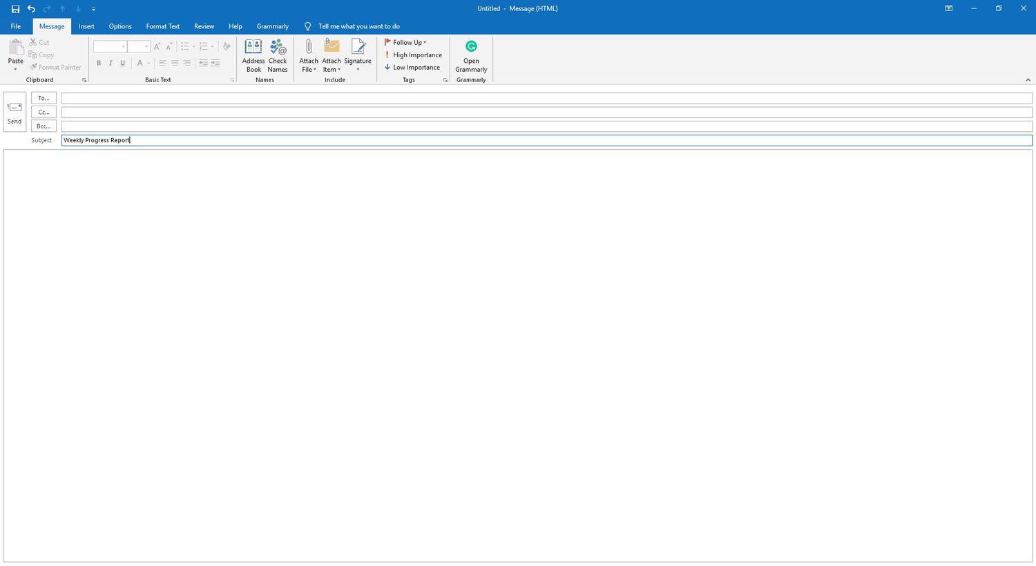 Soạn thảo email trong Outlook 2019