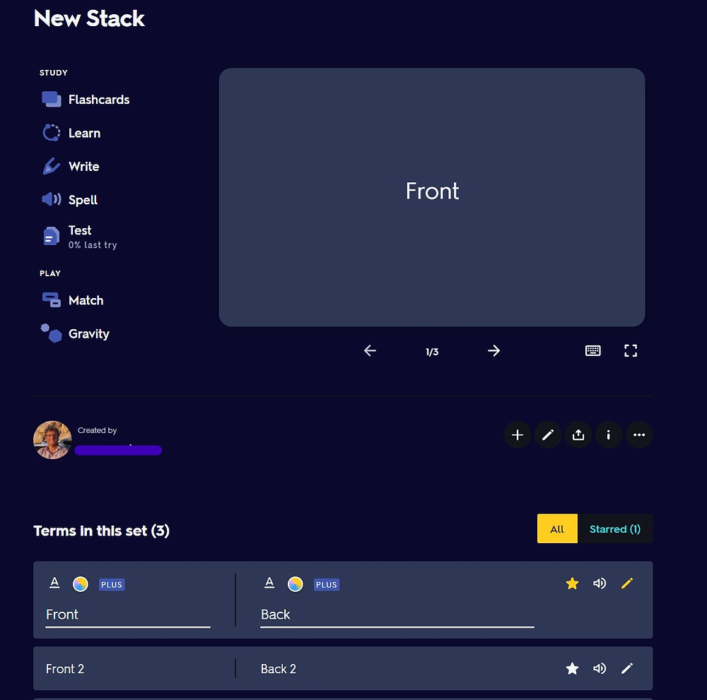 Giao diện tạo trò chơi Quizlet Live