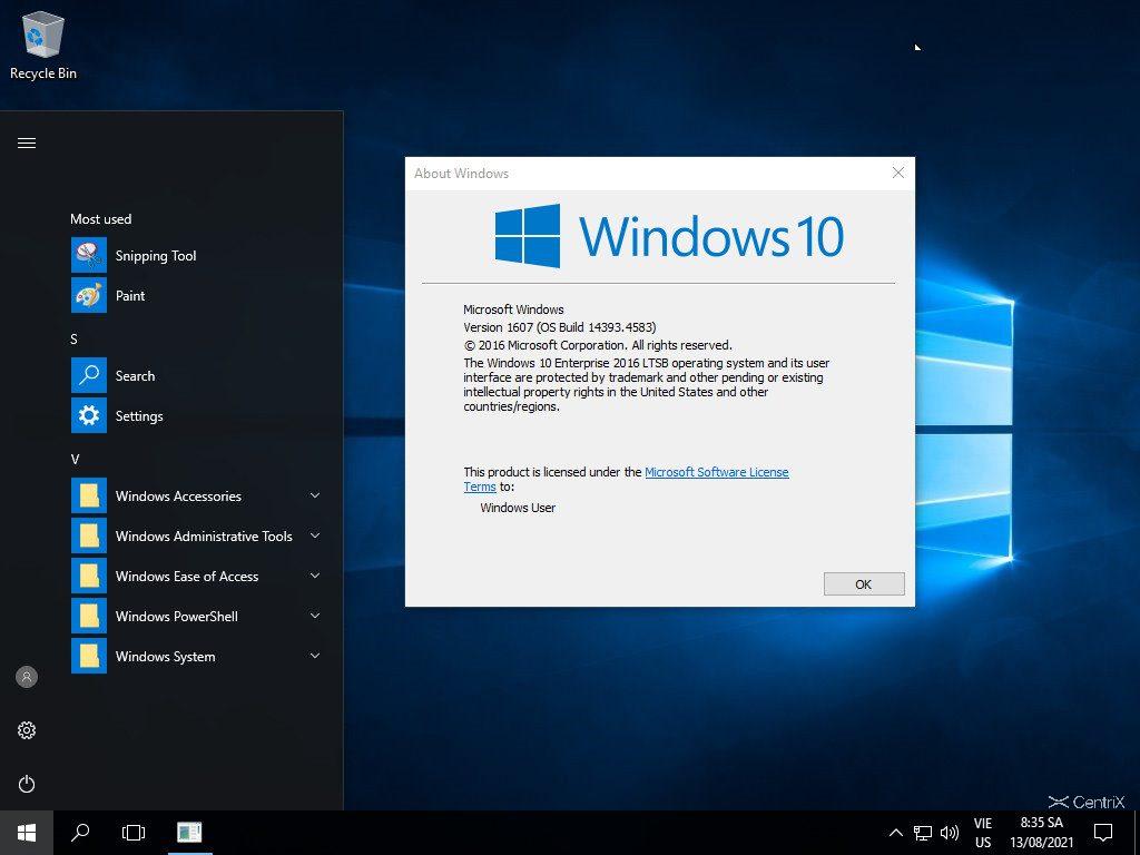 Cập nhật và bảo mật hệ thống Windows 10 Enterprise LTSB 2016