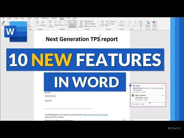 Tính năng Word trong Office 2021